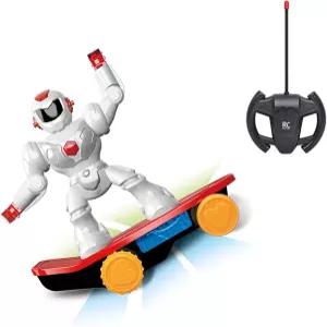 조명과 음악이 있는 리모컨 댄스 로봇 장난감 u2013 스턴트 스쿠터 RC 3+ 10.1 x 5.1 9.8 인치