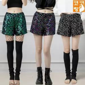 헤릴 스팽글 숏팬츠 라인댄스복 밸리복 벨리복 방송댄스 줌바 에어로빅 공연 무대 연습