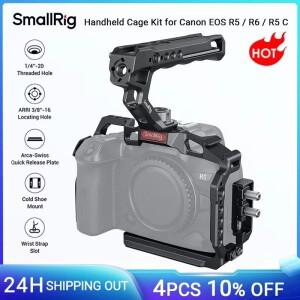 SmallRig EOS R5 / C 카메라 케이지 키트 탑 핸들 및 클램프 포함 Canon 핸드헬드 (3830B)
