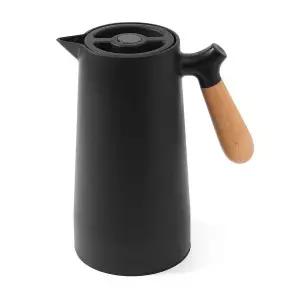 원터치 이중 진공 내열유리 보온 보냉 주전자 1L 블랙