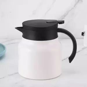 (화이트) 원터치 이중 진공 보온 보냉 주전자 750ml 보냉포트