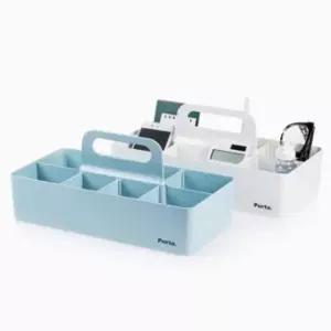 칸막이 수납함 민트색 데스크 정리용 사무실 정리함 작업 공간