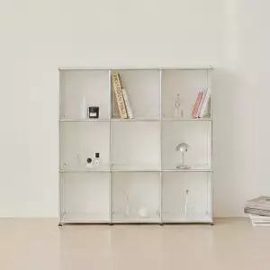 발렌 3X3 미드센츄리 파티션 책장 1200 3단 C3