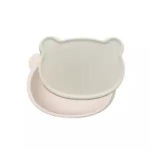 블루마마 아기 유아식기 실리콘 흡착 식판 뚜껑 크림