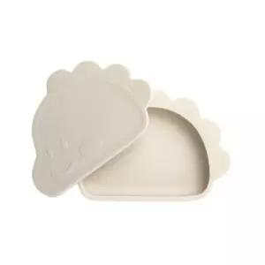 블루마마 실리콘 흡착 이유식 식판 뚜껑 세트 크림