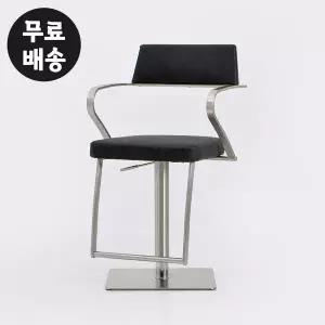 [벤티스가구]메리 가죽 바 체어 고급 빠 인테리어 빠 의자 모던 디자인 철제 다리 고급(블랙)