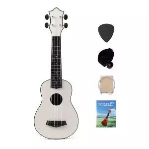 [에이치플러스몰]소프라노 우쿨렐레 풀세트 화이트 연습용 악기 음악용품
