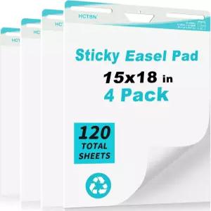 HCTBN 셀프 스틱 미니 이젤 패드 15인치 x 18인치 30매 /Pad 4매의 교사용 플립 차트 용지 학생들에게