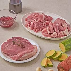 [삼형제고기] 1등급 한돈 뒷다리살 냉장 고기 1kg (제육용 / 찌개용 / 보쌈용)