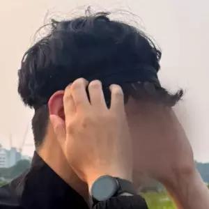 얇은 두줄 스포츠 헤어밴드 블랙 러닝용