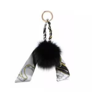 [모두모아]폭스폼폼 스카프키링 백참 폭스퍼 AC018 (8COR) 참장식 키홀더 장식 가방악세사리