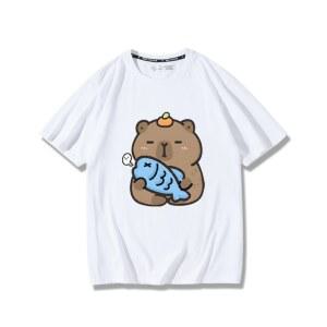 킹받는 반팔티 귀여운 커플옷 커플 티셔츠 뚱보 시바견 다이어트 냥이