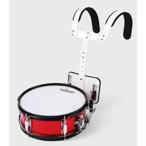 행진 북 드럼 3인치 레드 연주용 어깨끈 퍼레이드