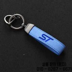 Ford ST Focus Mondeo Fiesta Kuga Escape Explorer Car 전용 스웨이드 가죽 자동차 키체인 로고 키링 액세