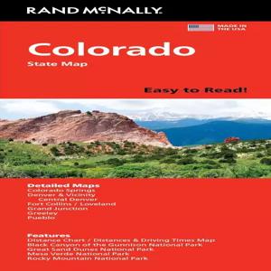 읽기 쉬운 랜드 맥널리 콜로라도 주 지도
