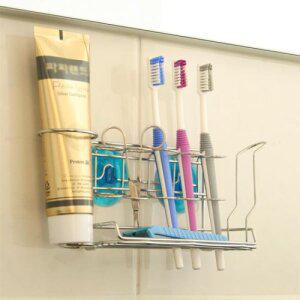 튤립 치솔꽂이 스토피아/ 치솔걸이 흡착식 스텐레스 치약 면도기걸이 컵홀더 컵수납 컵건조대