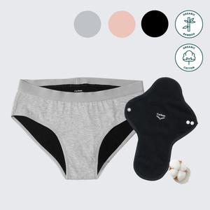 싸이클린 힙허거팬티1장 + 교체용1장 세트 /유기농 위생팬티/샘방지/생리방수