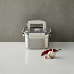 [본사직영] 락앤락 숨쉬는 스텐 김치통 정사각 3L