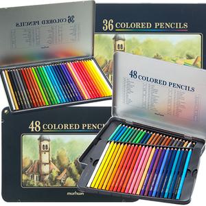 [오피스스쿨] 문화 일반색연필 2종 36색 48색/틴케이스 색연필/ 미술도구