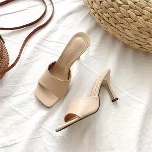 [오노마] ONM 오픈토 블로퍼힐 슬리퍼구두 스퀘어코 여름 데일리 (S8533316)