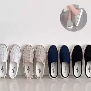 [오노마] ONM 남여공용 커플단화 패브릭 여름 펀칭뮬 블로퍼 슬리퍼 (S8647704)