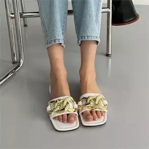 [오노마] ONM 체인장식 슬리퍼 캐주얼 플랫신발 데일리 여름슈즈 (S8648150)