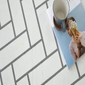 [텐바이텐]부드러운 헤링본 극세사 카페트 러그 아이보리100X150