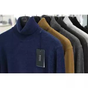 [바쏘](의정부점)24 FW 고급 울 캐시미어 천연소재 순모 100% 터틀넥(목폴라)니트 6종 [ 블랙 외 5컬러 ]