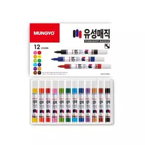 문교 유성매직 둥근닙 12색 세트