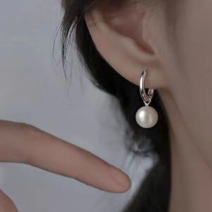 925 스털링 실버 진주 링 원터치 귀걸이