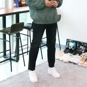 [우기브로]WDK 남자 빅사이즈 오비 히든 밴드 면스판 블랙진