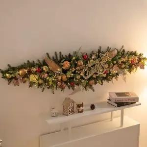 [텐바이텐]크리스마스 장식 가랜드 센터피스 LED 벨리 리프 150cm