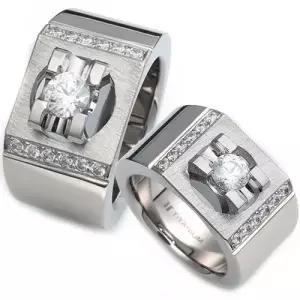 TW-060 DIA CO 다이아몬드 티타늄 커플링 반지 이니셜무료 무료배송 맞춤제작 평생AS