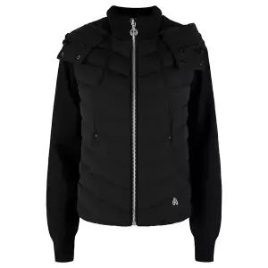 무스너클 23FW M33LJ142 292 여성 발렌시아 드로스트링 후드 패딩 자켓 블랙