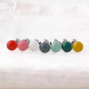 ONM 파스텔 컬러 투명 볼 써지컬 스틸 피어싱