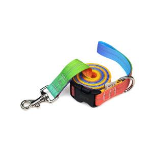 페르니 반사형 강아지 핸즈프리 리드줄 반려견 멀티 산책줄 2M 레인보우팝 국산