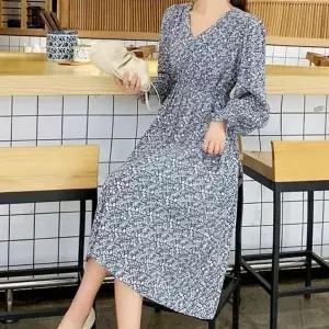 [오노마] ONM 잔꽃무늬 셔링 원피스 DJJ0080 (S9998005)