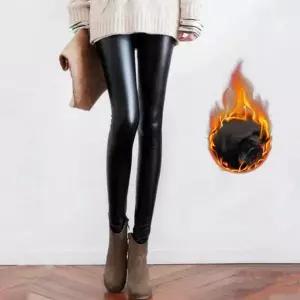 [오노마] ONM 스트릿패션 겨울 따뜻한 쫀쫀 안감기모 가죽 레깅스 (S11328408)