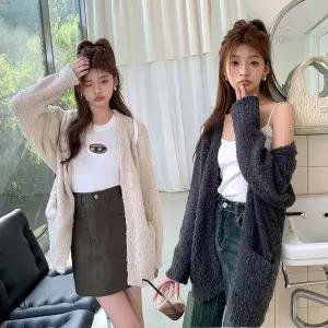 [오노마] ONM 봄 가을 여자 기본핏 루즈핏 양옆포켓 니트 롱가디건 (S11328295)