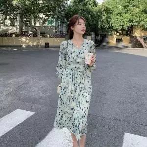 [오노마] ONM 원피스 브이넥 랩 메이비굿 롱원피스 다이아패턴 (S11879223)