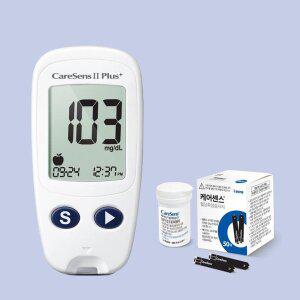 [에스이랜드]케어센스 혈당측정기+시험지100매+침100매+솜100매