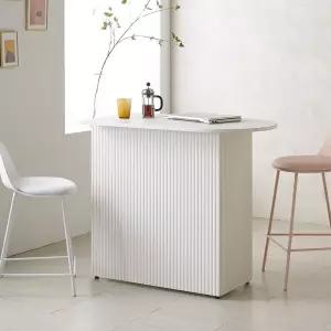 블리스데코 프루아 1000 템바보드 반타원 렌지대 수납장 아일랜드 홈바 식탁 NDD169-C (착불)