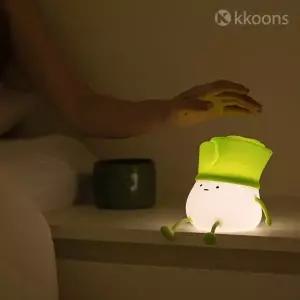 대파 캐릭터 실리콘 무드등 충전식 LED 조명