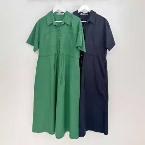 [강물처럼]빅사이즈사랑해요 S413L407 린넨면카라스트링원피스 BN (S16852724)