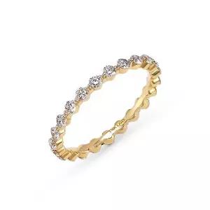 [도로시] 14k 레이첼 랩 다이아몬드 반지_1줄(11-15호)