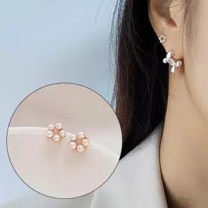 /신상오픈런 에다뮈 은색 이어링 핑크골드 미니 여성 귀걸이