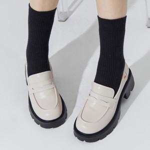 [무크] 여화 카라치 소가죽 청키로퍼 2colors