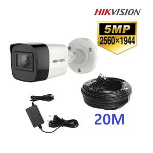 하이크비전 5MP 500만화소 CCTV카메라 실외 1대 추가설치 세트 케이블 20M