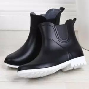 ONM 여자 방수 장화 앵클 레인부츠 식당 농사 신발