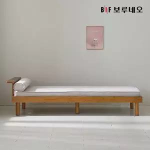 [보리보리/보루네오하우스]앳홈 젠느 원목 데이베드 소파베드 (프레임+매트+원형쿠션)